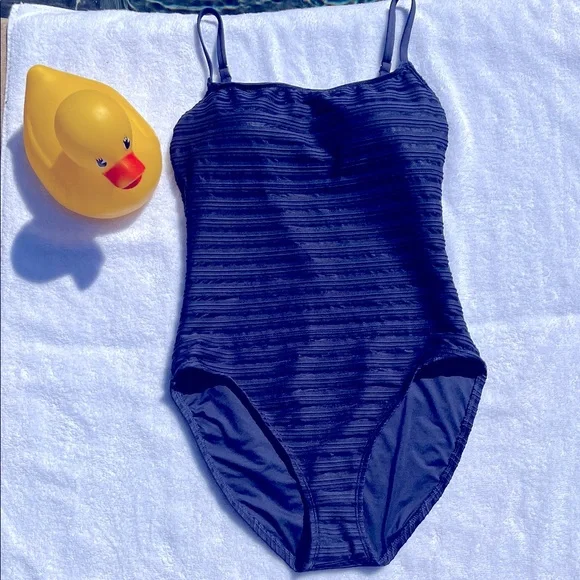 La Blanca Fluid Lines One Piece Swimsuit - NWOT Indigo Blue - Picture 5 of 13